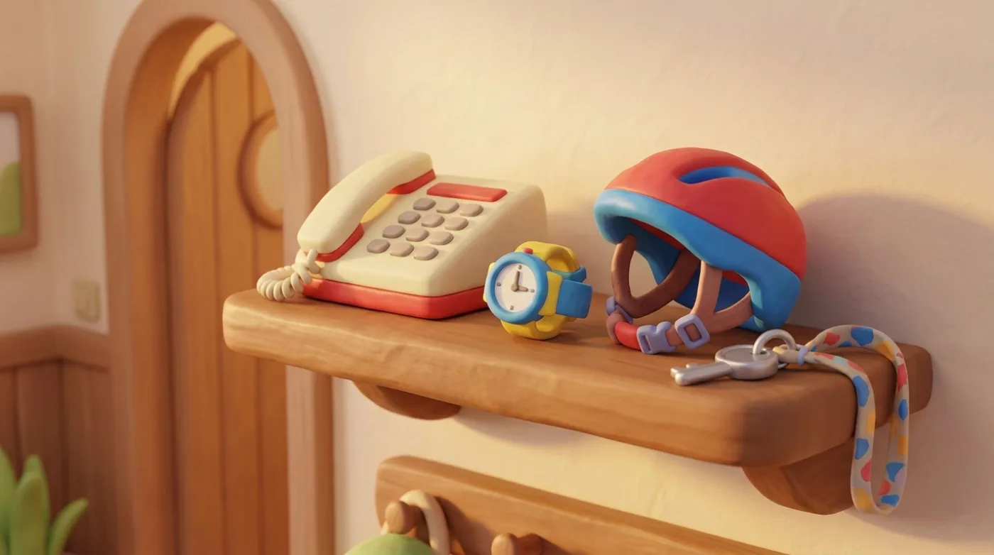 Zamiast smartfona: prosty telefon z klawiszami, zegarek, kask i klucz do domu